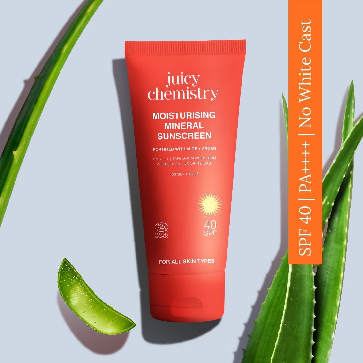 Juicy Chemistry Moisturising Mineral Sunscreen SPF 40 PA++++ - Distacart