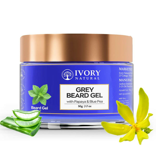 Ivory Natural Grey Beard Gel Restores Dark Shine & Vibrant Of Beard - Distacart