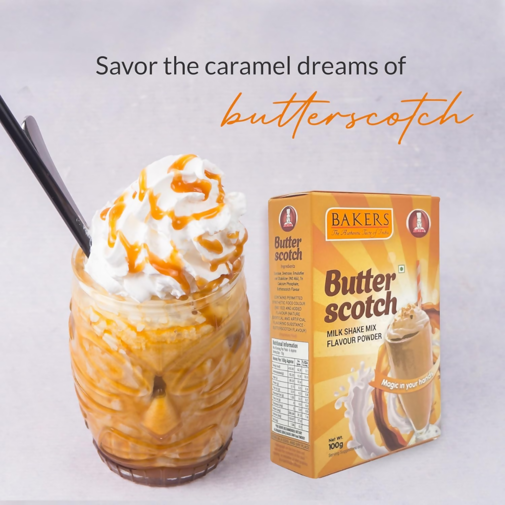 BAKERS Milk Shake Mix - Chocolate, Butterscotch, Vanilla & Strawberry - Dista