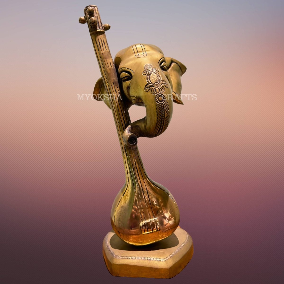 Antique Brass Ganesha Sitar - Distacart