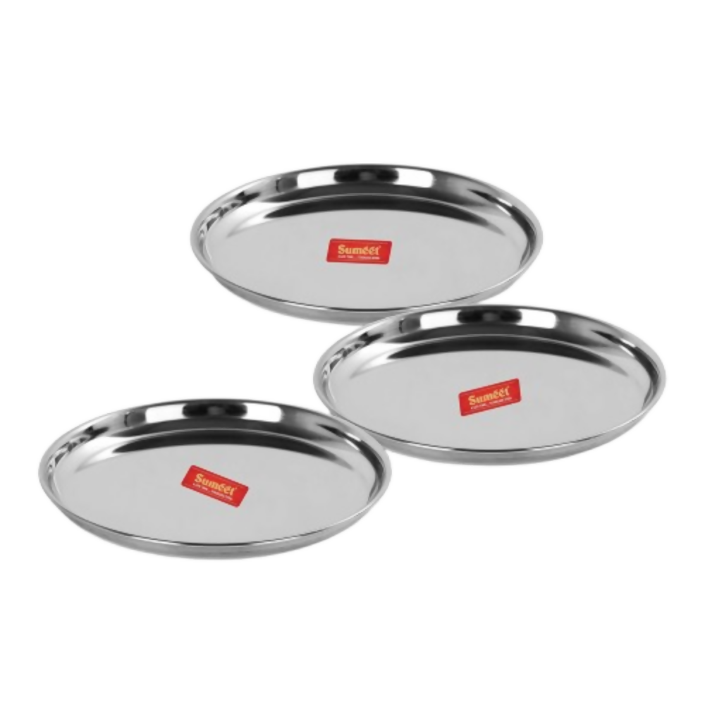 Sumeet Stainless Steel Plates - 17 cm - Dista