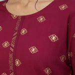 Thumbnail for Anubhutee Women Ethnic Motifs Printed Maroon Color Kurti - Distacart