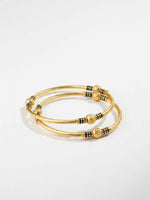 Thumbnail for NVR Women Set of 2 Gold Plated Meenakari Kada Bangle - Distacart