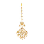 Thumbnail for Nuyug 22K Gold-Plated Kundan Studded Maang Tikka Head Jewellery