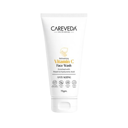 CareVeda Refreshing Vitamin C Face Wash with Peach & Hyaluronic Acid - Dista