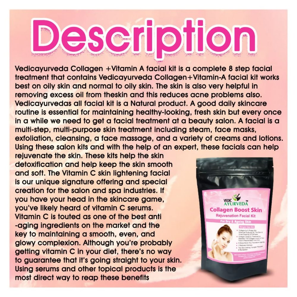 VedicAyurveda Organic Collagen+Vitamin A Facial kit - Dista
