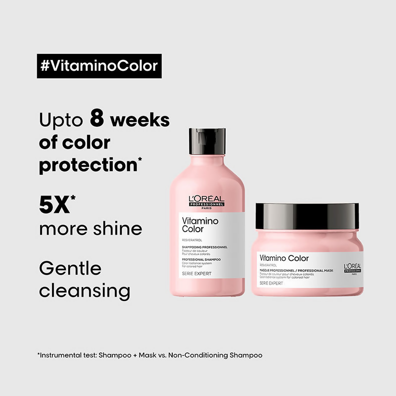 L'Oreal Professionnel Vitamino Color Shampoo & Hair Mask, Serie Expert - Distacart