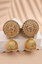 Thumbnail for Golden Jhumki Earrings for Womens by House of Ree - Distacart