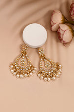 Thumbnail for Golden Chandbali Earrings for Womens by House of Ree - Distacart
