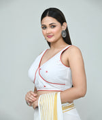 Thumbnail for Joban Fashion Women's White Embroidered Stitched Blouse