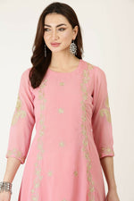 Thumbnail for Joban Fashion Pink Georgette Kurta Set