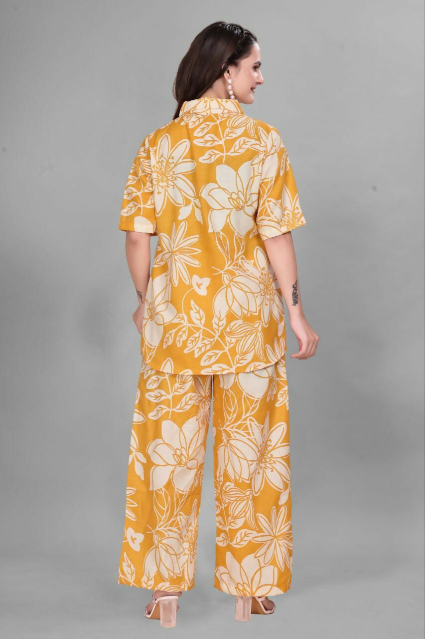 Preksha Creation Cotton Floral Print Kurta Set Co-Ord Set