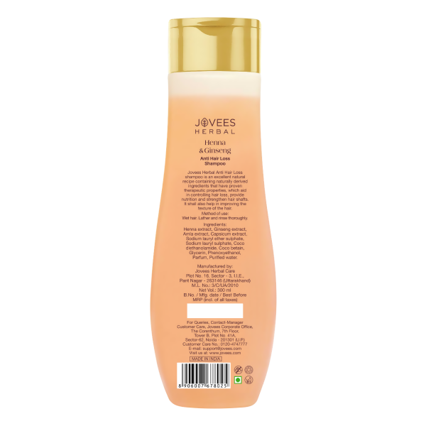 Jovees Henna & Ginseng Anti Hair Loss Shampoo - Distacart