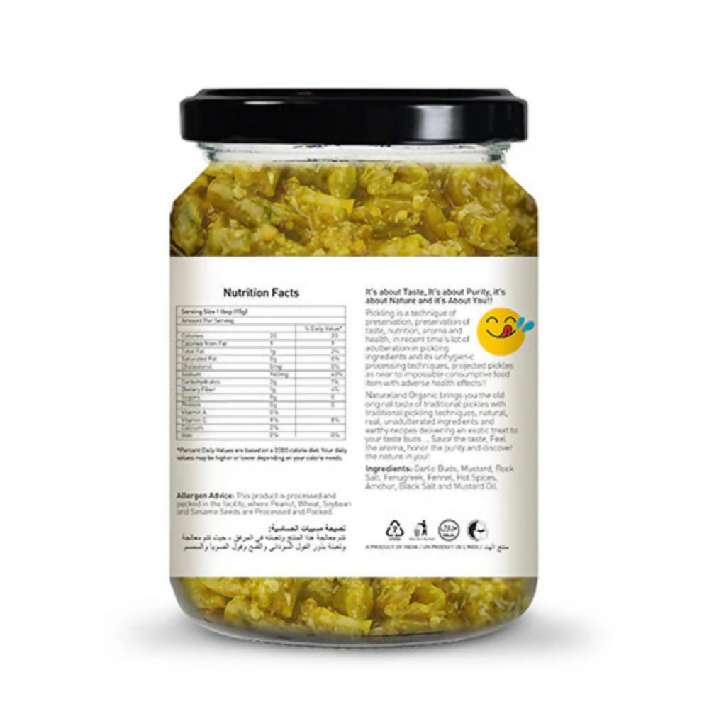 Nature Land Organics Green Chilli Pickle - Distacart