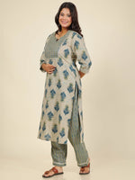 Thumbnail for Aramya Straight Soft Cotton Floral Print Women's Kurta - Beige - Distacart