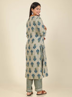 Thumbnail for Aramya Straight Soft Cotton Floral Print Women's Kurta - Beige - Distacart
