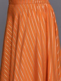 Thumbnail for Ahalyaa Women's Traditional wear Lehenga Choli - Orange - Distacart