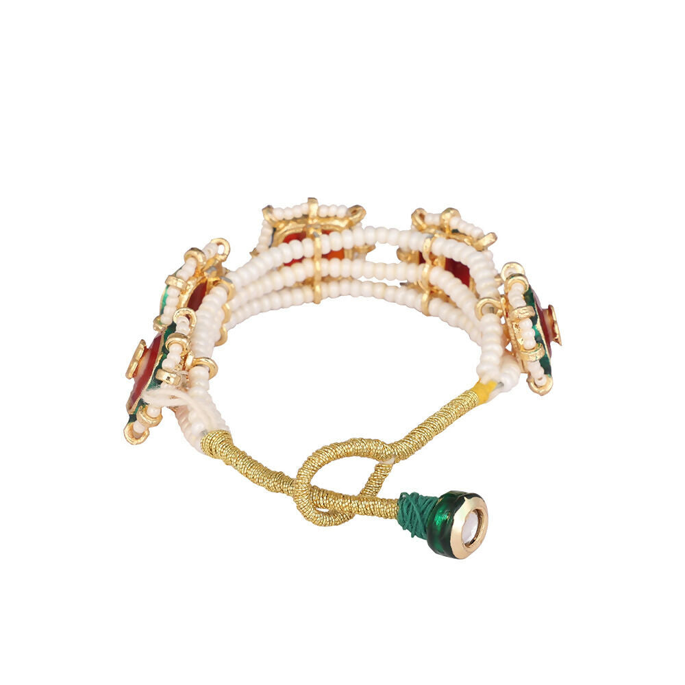 Nuyug 22K Gold Plated Red Serene Pochi Bangles