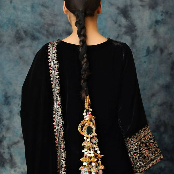 Ruby Raang Shell And Mirror Work Parandi - Distacart