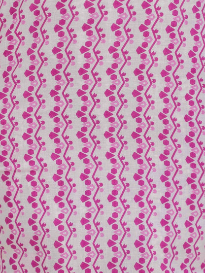 Aramya Straight Soft Cotton Abstract Print Women's Kurta - Pink - Distacart
