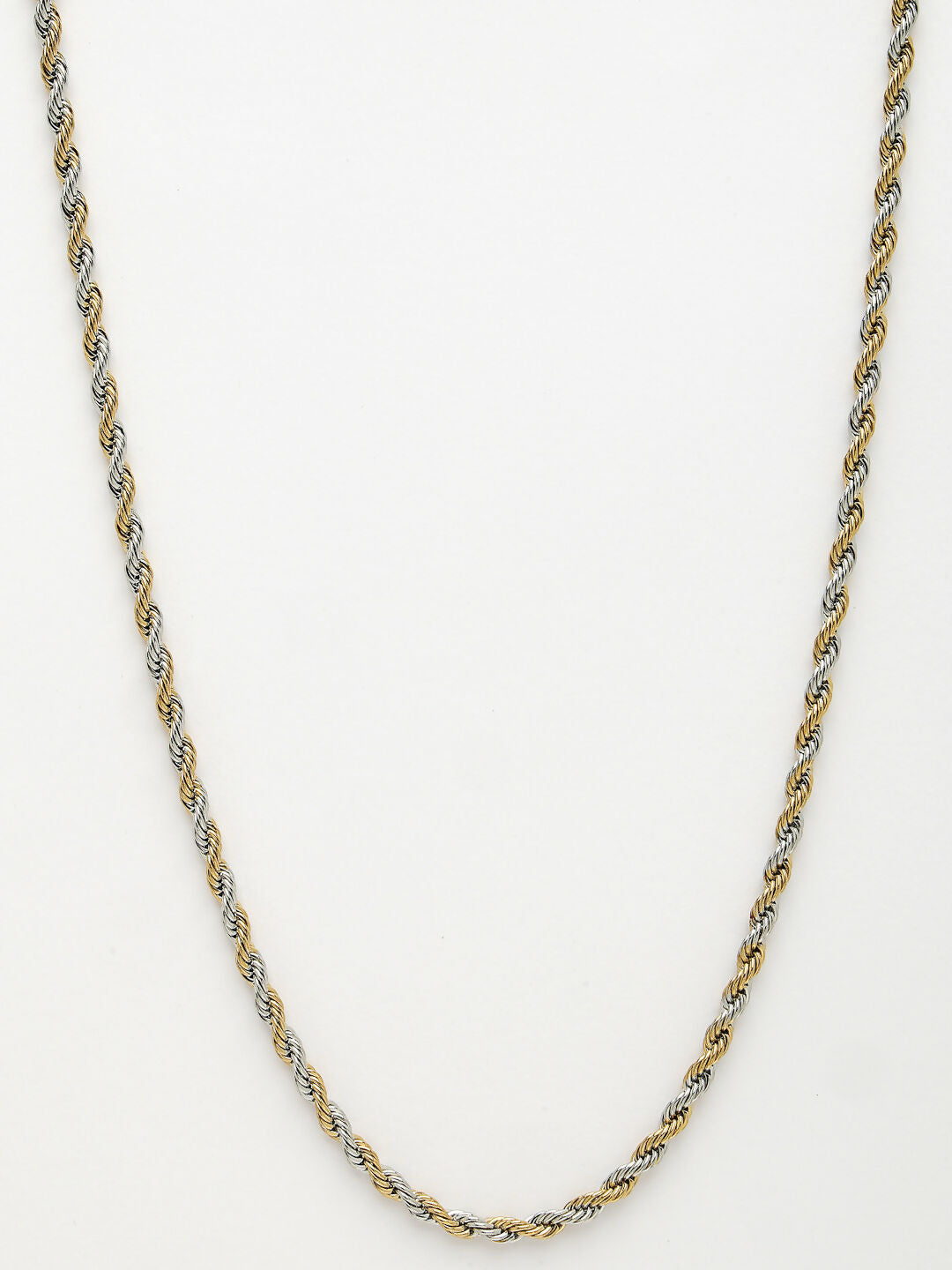 NVR Men's Rhodium-Plated Stainless Steel Chain - Distacart