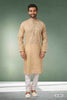 Raivat Ethnic Cotton Printed Work Kurta Pajama In Beige Colour - Distacart