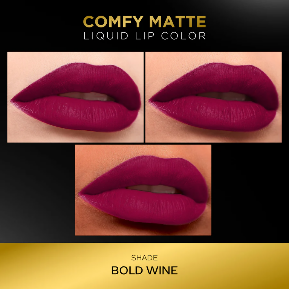 Faces Canada Comfy Matte Liquid Lipstick - Bold Wine 35 - Distacart