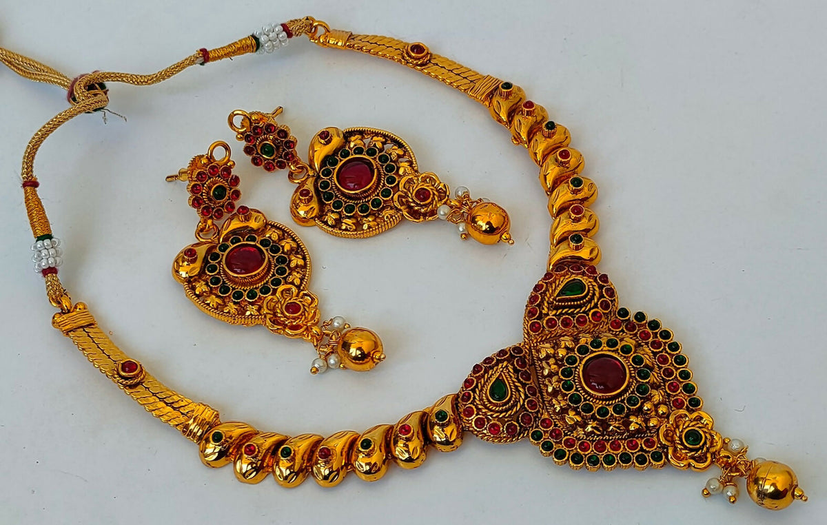 Multicolor Kemp Antique Necklace Set For Women - Distacart