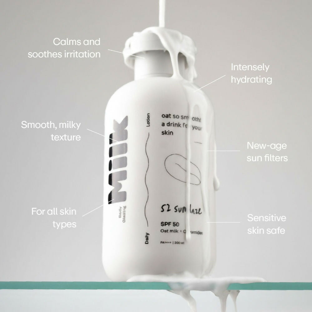 52 Sundaze SPF50 Body Glazing Milk with Oat Milk & Ceramides - Distacart