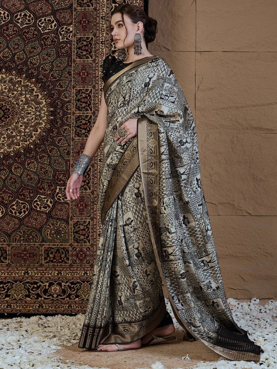 Anouk Ethnic Motifs Zari Silk Blend Sungudi Saree - Distacart