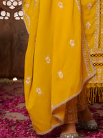 Thumbnail for Embroidered & Lace Detailed Kurta With Pant & Embroidered Dupatta Luxury, Multicolor - Hiral Fashion - Distacart