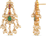Thumbnail for Jewel City Exquisite South Indian-Style Gold-Plated Necklace and Earrings Set with Pearl and Gemstone Accents