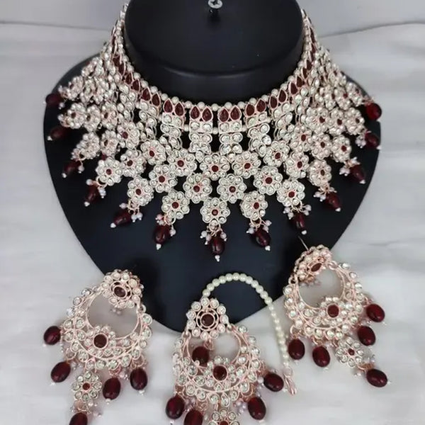 Jewel City Luxurious Silver-Plated Bridal Jewelry Set with Ruby Red Accents - Distacart