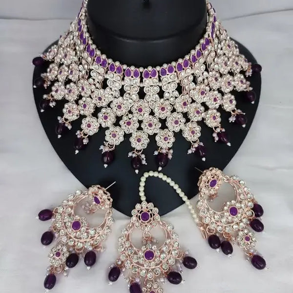 Jewel City Luxurious Silver-Plated Bridal Jewelry Set with Purple Accents - Distacart