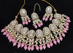 Thumbnail for Jewel City Kundan Choker Necklace Set with Pink Beads and Pearls - Traditional Indian Wedding Jewelry