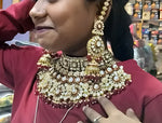 Thumbnail for Jewel City Royal Kundan Bridal Choker Necklace Set with Maang Tikka and Earrings