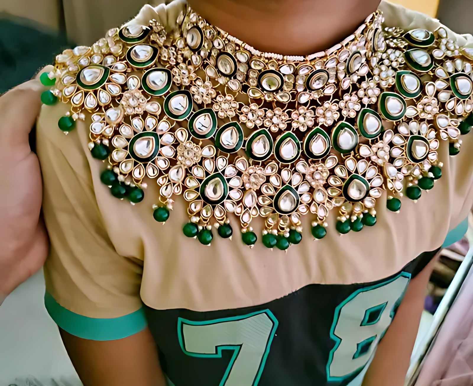 Jewel City Royal Kundan Bridal Choker Necklace Set with Maang Tikka and Earrings