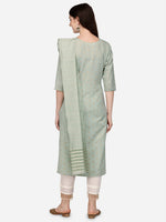 Thumbnail for Embroidered Kurta With Pant & Dupatta Set, Multicolor - Hiral Fashion - Distacart