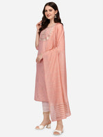 Thumbnail for Embroidered Kurta With Pant & Dupatta Set, Multicolor - Hiral Fashion - Distacart