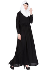 Thumbnail for Bashariya Simple Abaya With Gather On Waistline