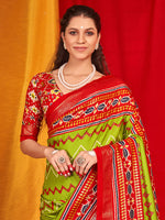 Thumbnail for NOZ2TOZ Women's Tussar Silk Red Printed Designer Saree With Blouse Piece - Distacart