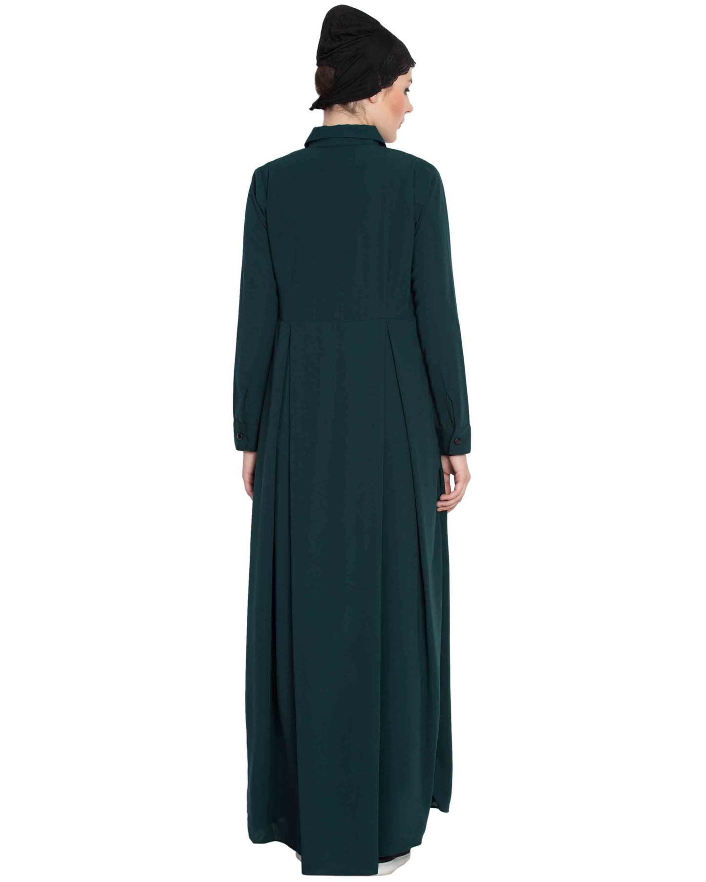 Bashariya Front Open Abaya In Firdaus Fabric With Fabric Belt and Side Pockets - Distacart