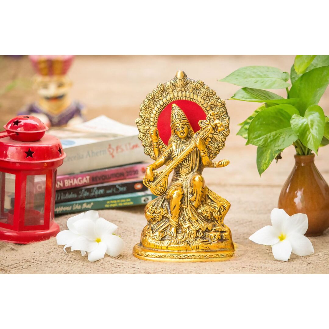 Articia Metal Goddess Saraswati Idol - Distacart