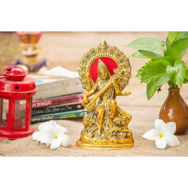 Articia Metal Goddess Saraswati Idol - Distacart