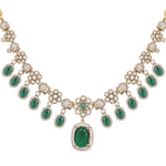 Thumbnail for Nuyug 18K Gold Plated Emerald Blossom Necklace Set