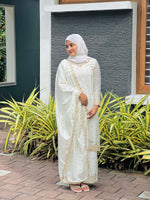 Thumbnail for Lehenga Mart Sequence Embroidery Top And Palazzo With Dupatta Set-White