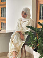 Thumbnail for Lehenga Mart Sequence Embroidery Top And Palazzo With Dupatta Set-White