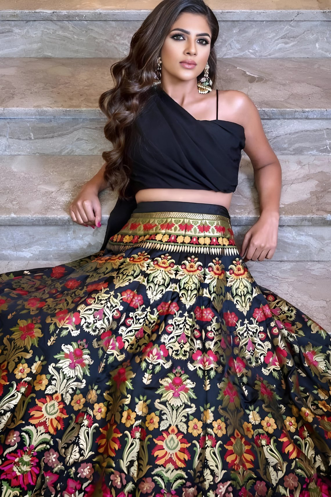 Lehenga Mart Designer Wedding Lehenga Choli For Women - Black - Distacart