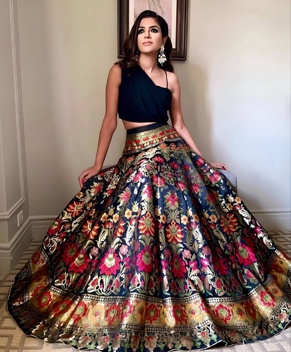 Lehenga Mart Designer Wedding Lehenga Choli For Women - Black - Distacart