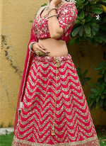 Thumbnail for Lehenga Mart Designer Wedding Lehenga Choli For Women - Red - Distacart